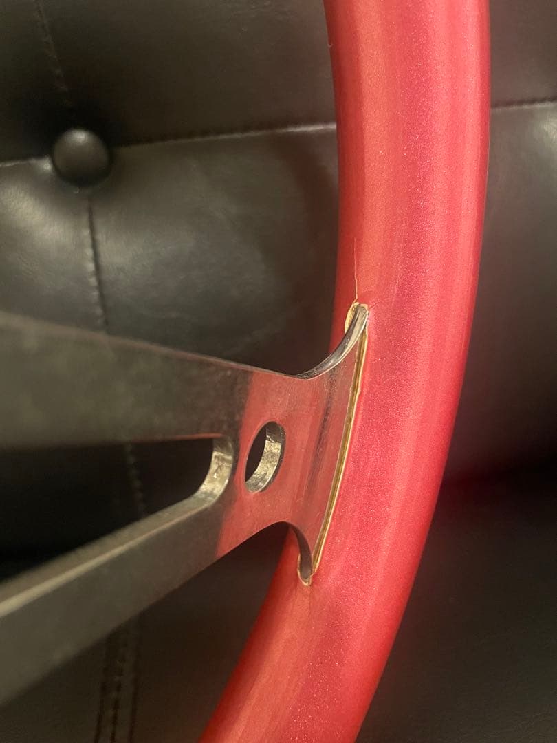 ステアリング/ピンク/35cm/ハンドル/カスタム/車/旧車/レトロ/整備