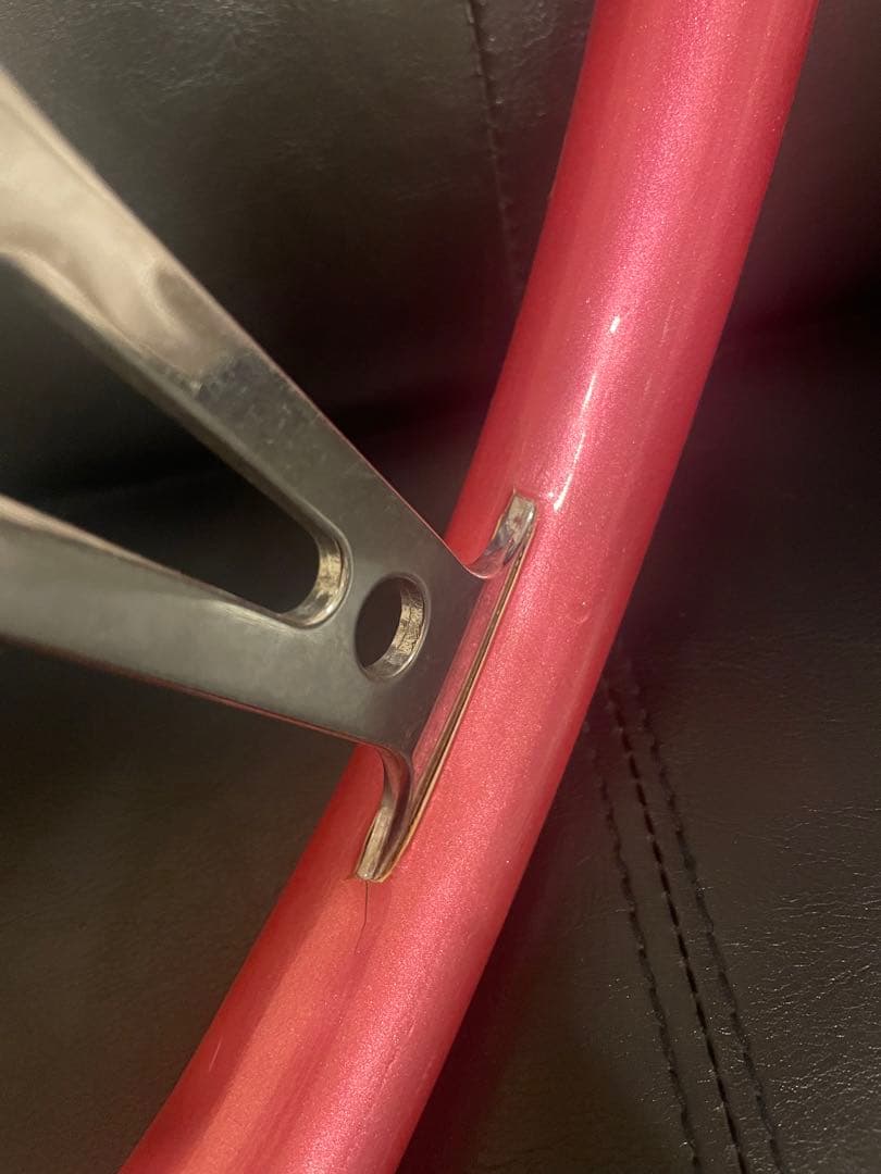 ステアリング/ピンク/35cm/ハンドル/カスタム/車/旧車/レトロ/整備