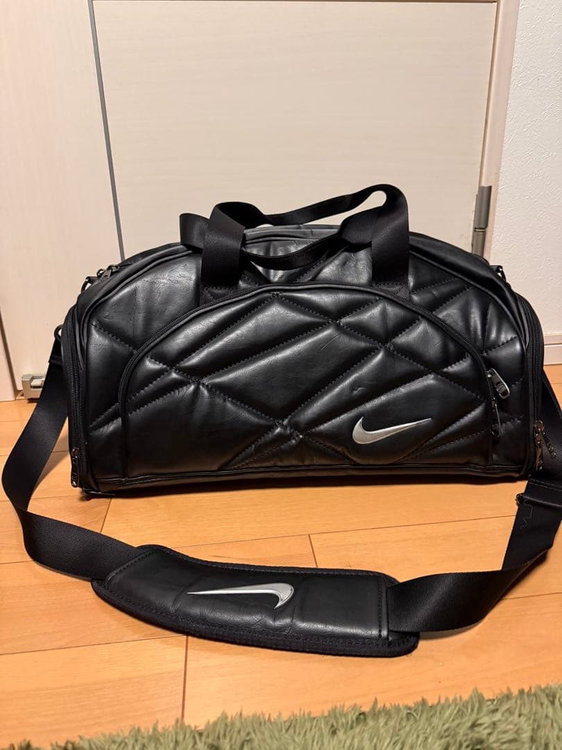 【激レア】NIKE レザー キルティング ボストンバッグ 2way ゴルフバッグ