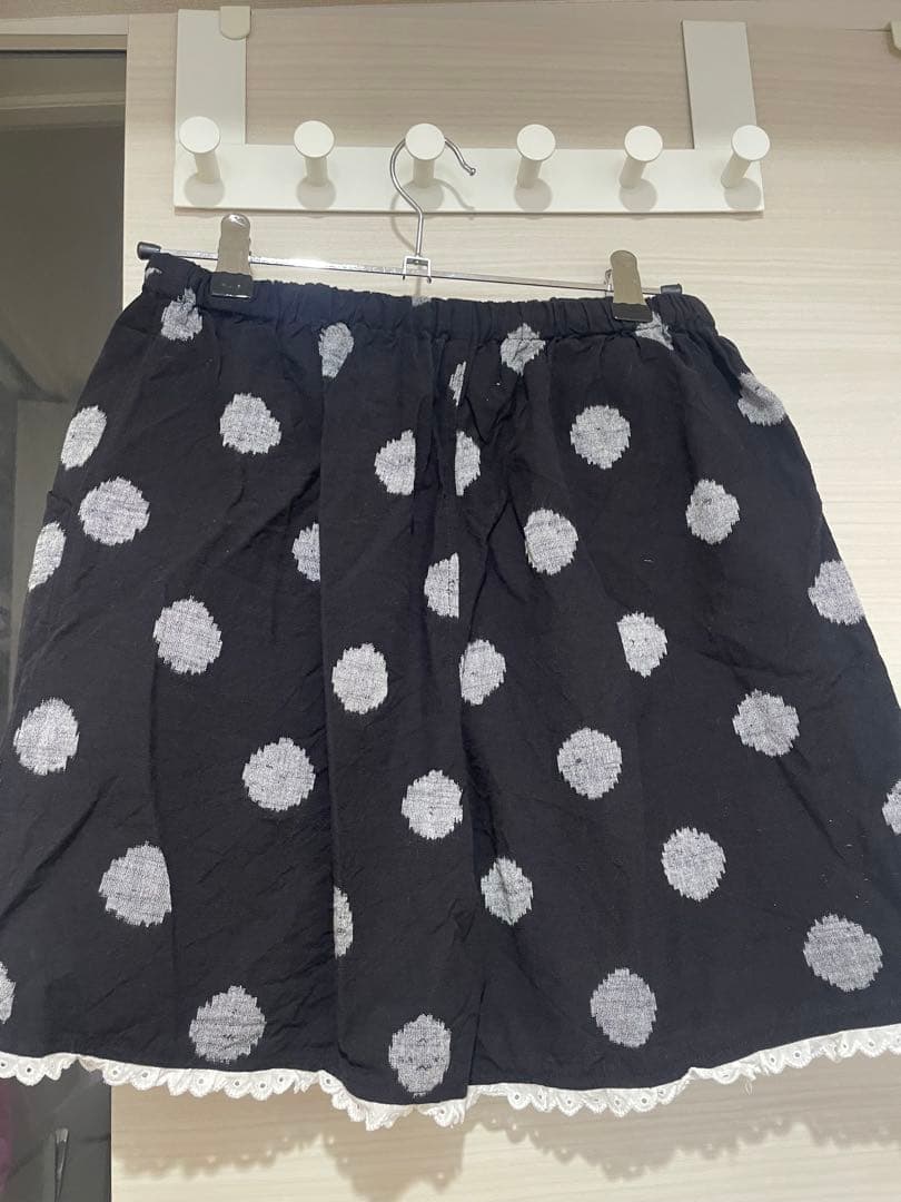 KATIE MISS DOTTIE ドットショートパンツ　フリーサイズ　ブラック
