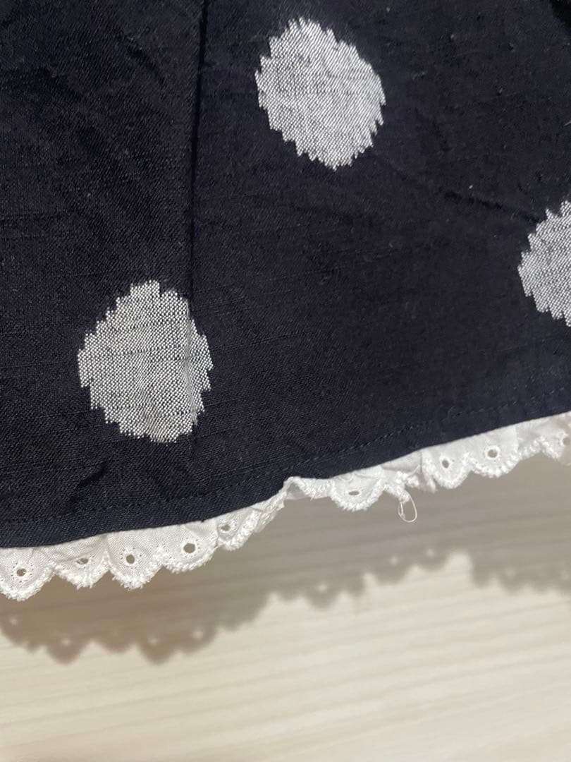 KATIE MISS DOTTIE ドットショートパンツ　フリーサイズ　ブラック