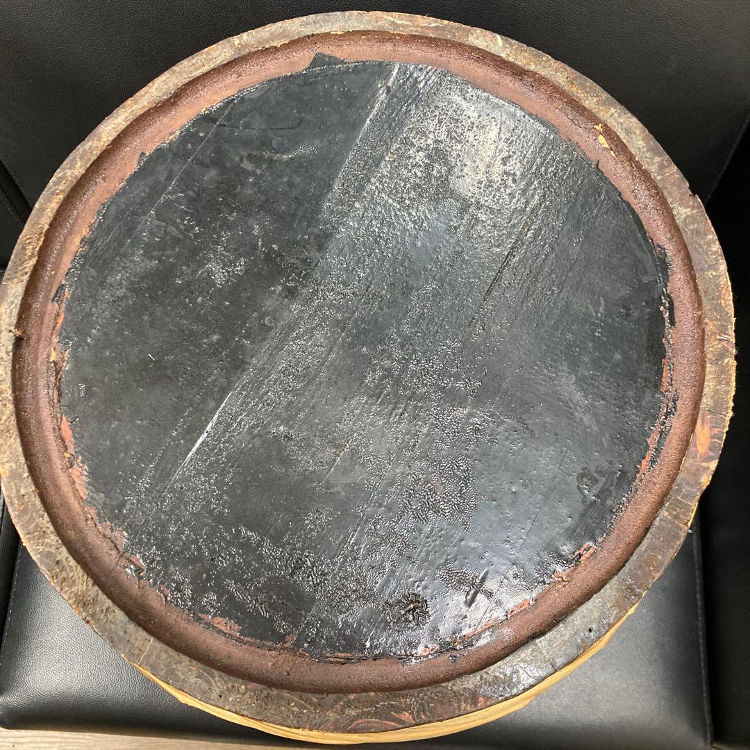 漆塗り桶　蓋付き