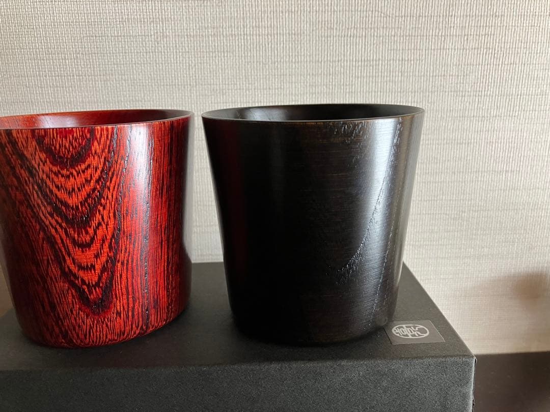 山中塗　山中漆器　喜八工房　フリーカップ　蕎麦猪口　湯飲み　タンブラー　２客