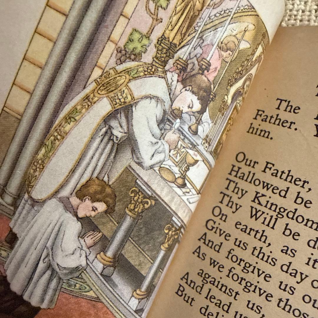 1940年アンティーク美しいmissel聖書セット　ジャンクジャーナル洋書　古書