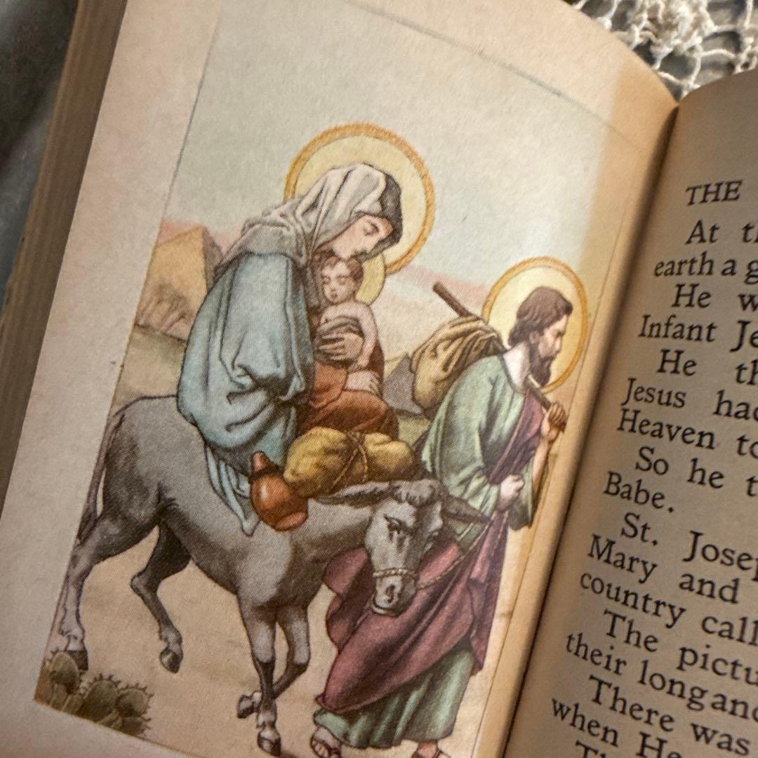 1940年アンティーク美しいmissel聖書セット　ジャンクジャーナル洋書　古書