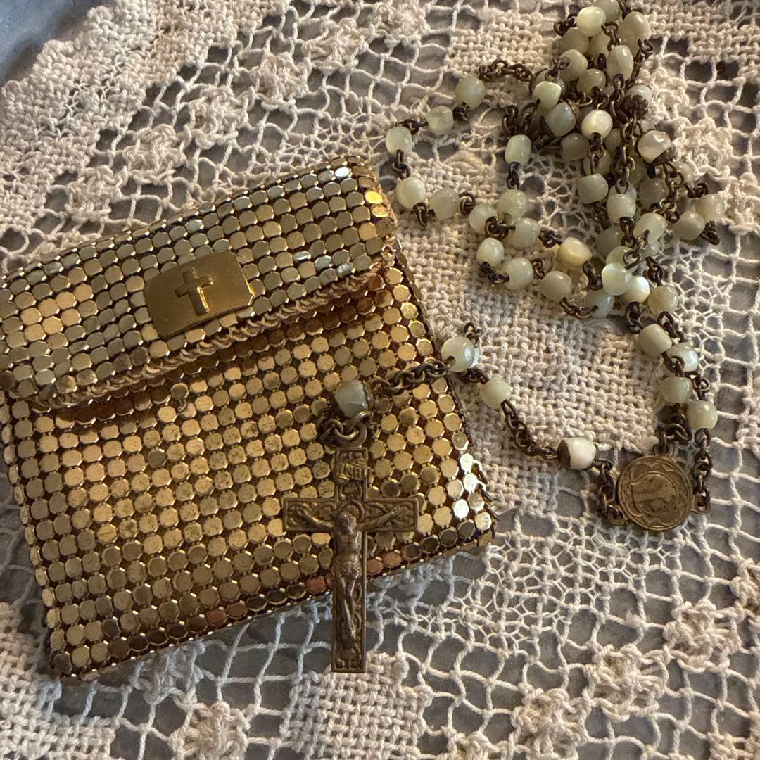 1940年アンティーク美しいmissel聖書セット　ジャンクジャーナル洋書　古書