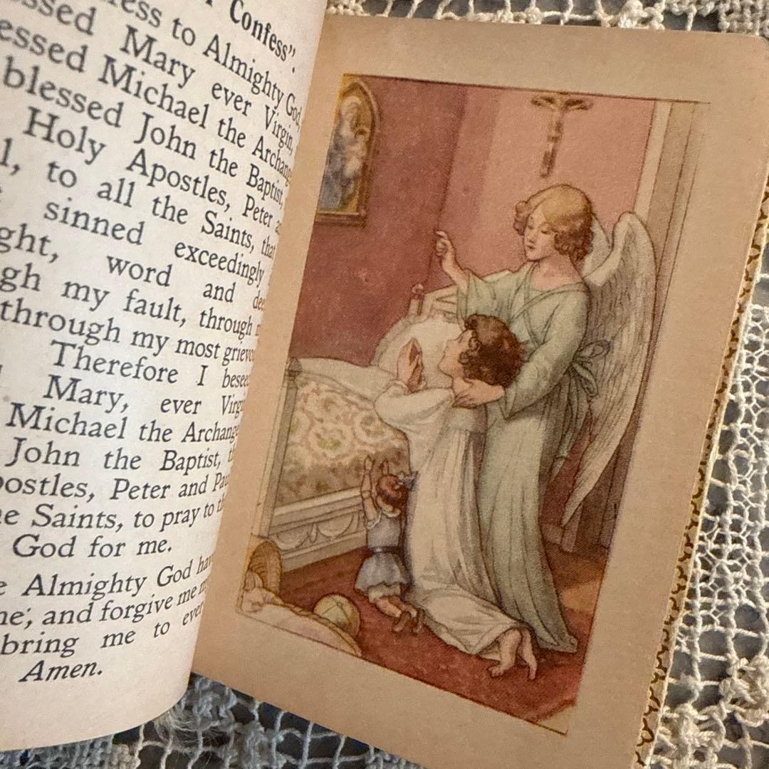 1940年アンティーク美しいmissel聖書セット　ジャンクジャーナル洋書　古書