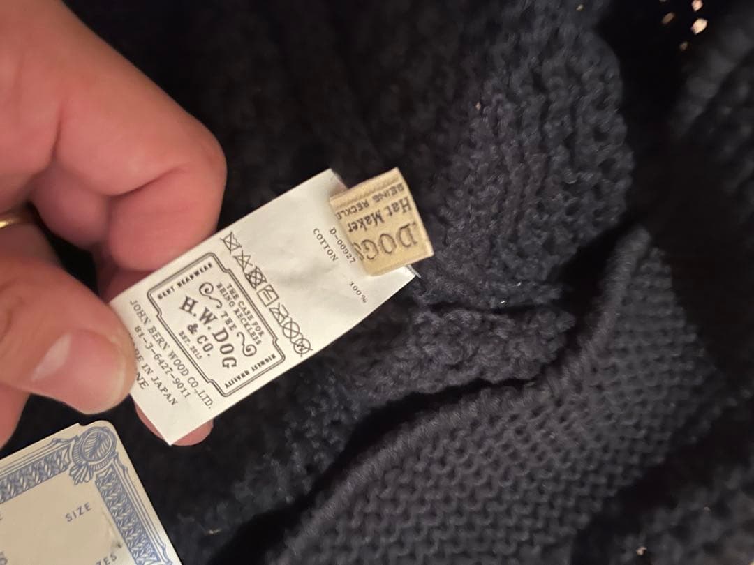 帽子 THE H.W.DOG&CO COTTON KNIT HAT