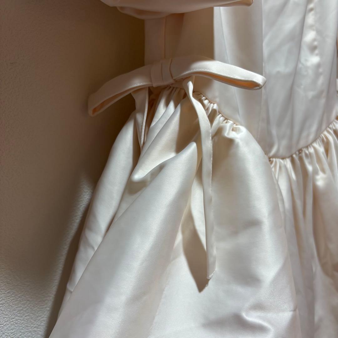 お値下げ不可treat ürself サテンバルーンぺプラムミニワンピース