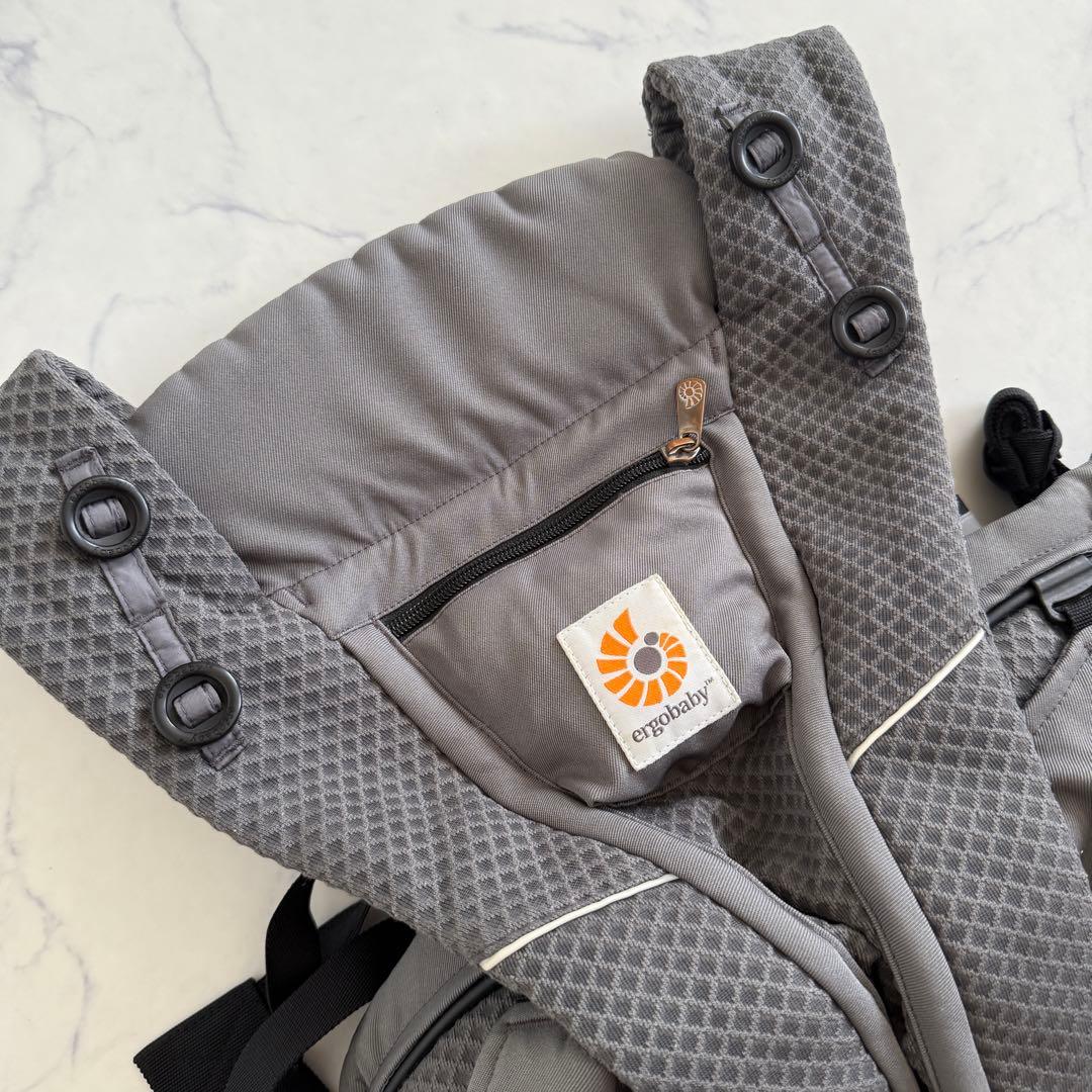 美品　エルゴベビー オムニブリーズ　抱っこ紐 グレー　メッシュ