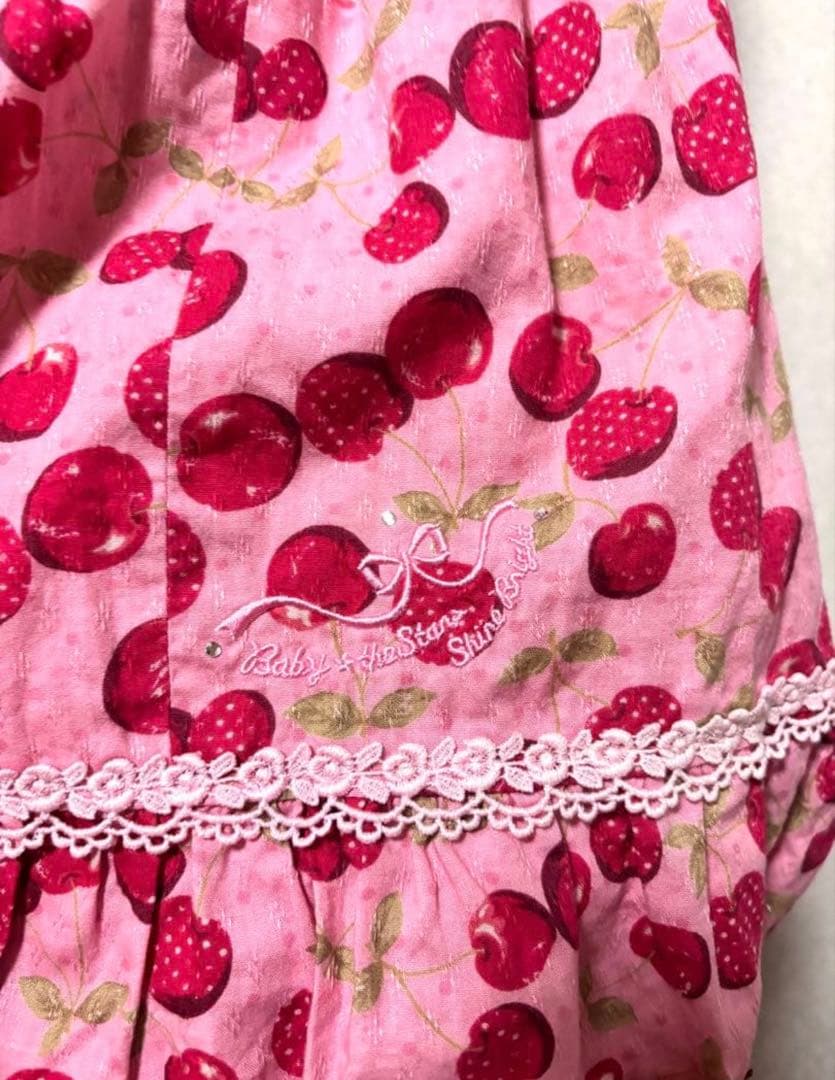 【ベイビーザスターズシャインブライト】チェリー柄ワンピ