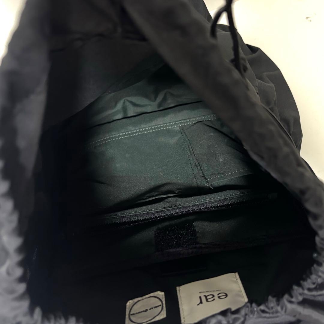 BURLAP OUTFITTER ear 撥水レザーコンビライトリュック　黒