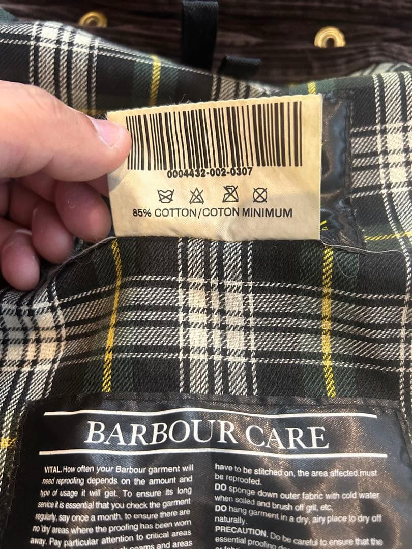 加*一様 barbour border 42 2000年製