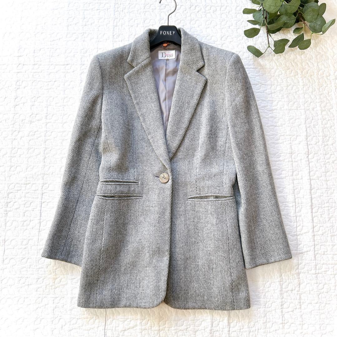 Christian Dior テーラードジャケット ヘリンボーン ウール 上質