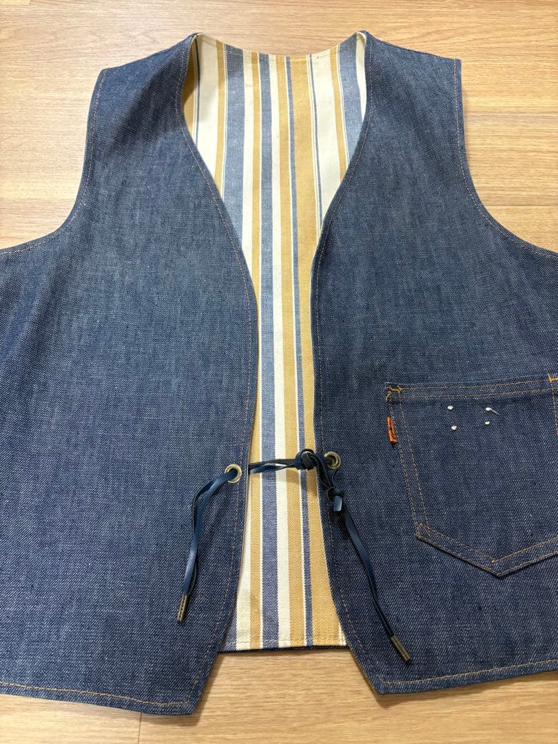70's Levi's デニム　ベスト　リバーシブル　USA製　オレンジタブ