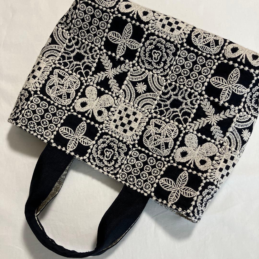 a)ミナペルホネン☆ハンドメイド 少し小さめバッグ(forest tile)