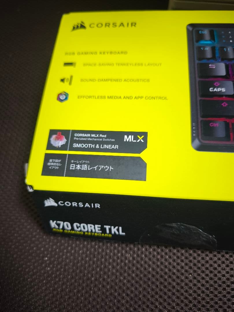 Corsair K70 CORE TKL 日本語レイアウト
