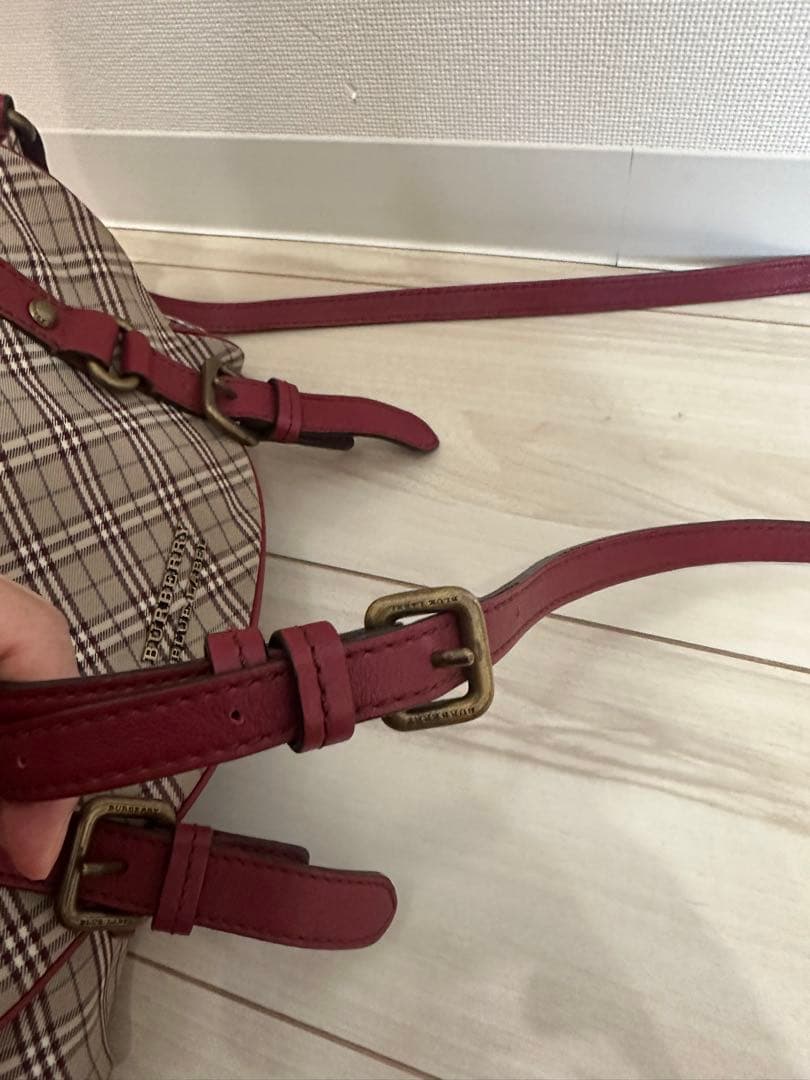 BURBERRY BLUE LABEL ショルダーバッグ 赤チェック