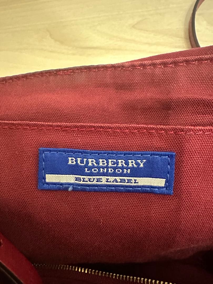 BURBERRY BLUE LABEL ショルダーバッグ 赤チェック