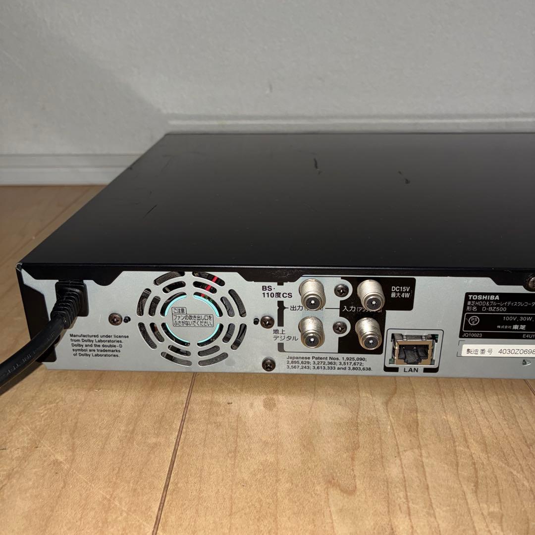 東芝ブルーレイレコーダー　D-BZ500 動作ok です