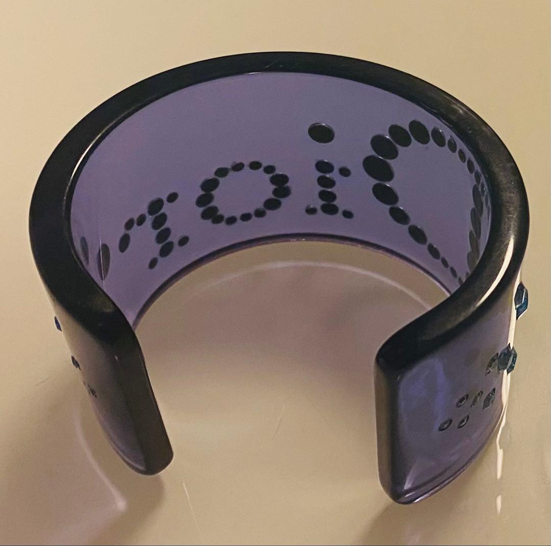 Christian Dior ディオール　クリアバングル　ラインストーン