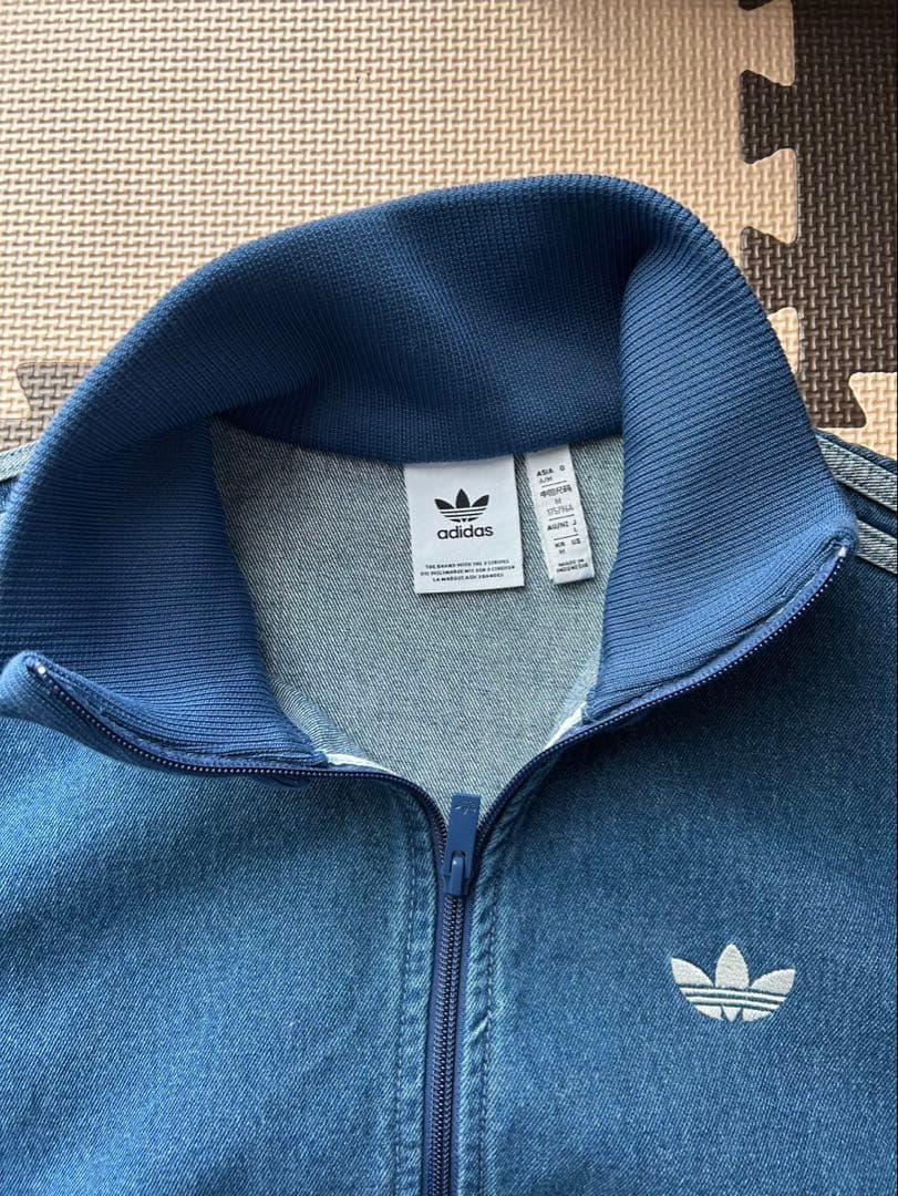 【美品⭐️】アディカラー デニム ファイヤーバード トラックトップ　ブルー　L