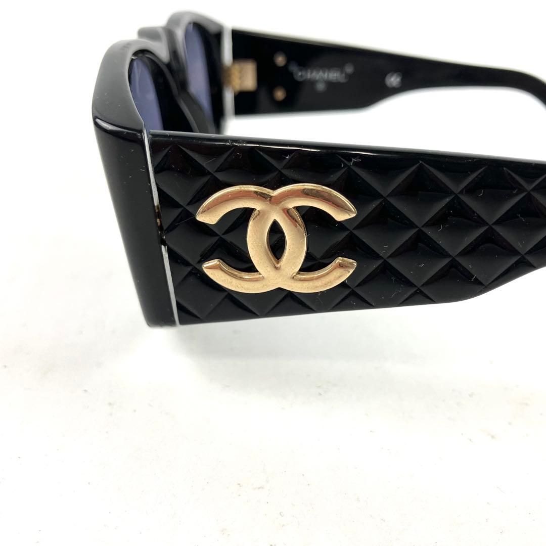 シャネル　サングラス　マトラッセ　ココマーク　セルフレーム　ブラック