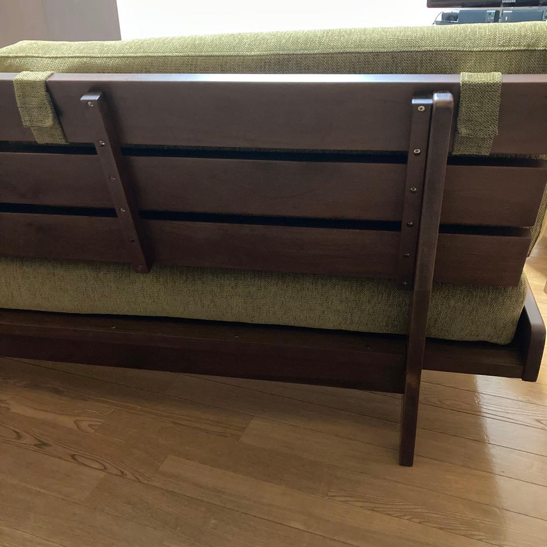 物売り太郎さん専用　　美品 平成家具（国産）3人掛けソファ オットマン別売