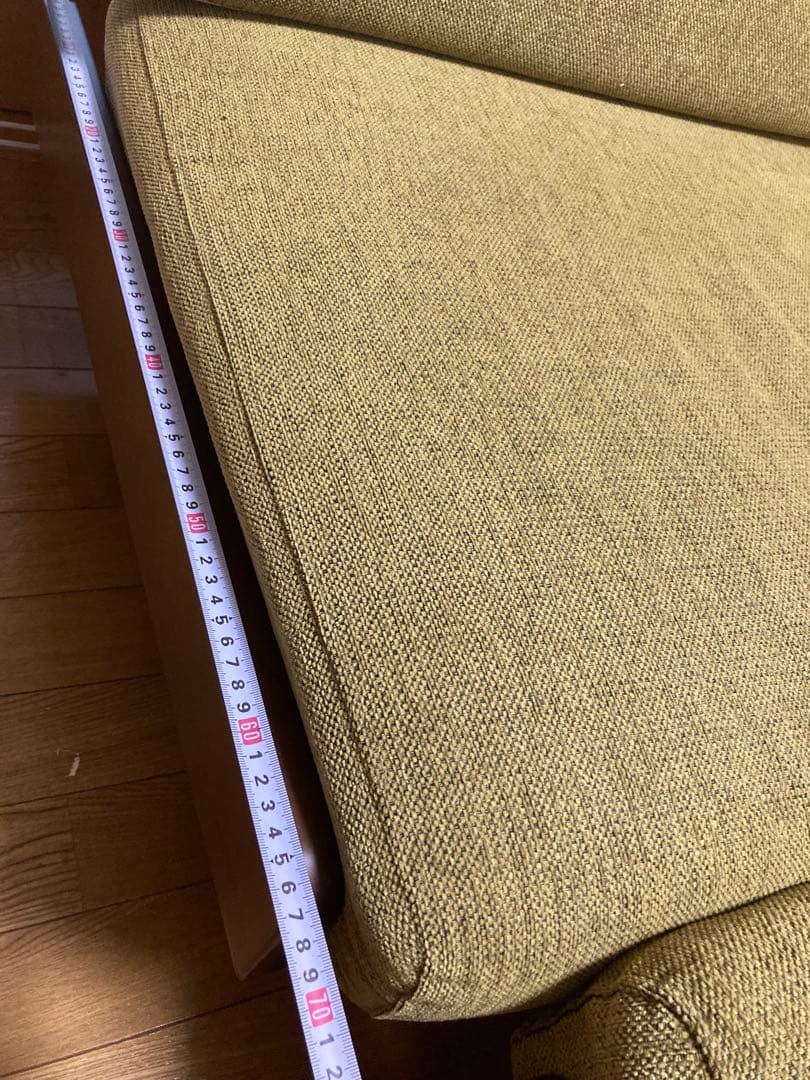 物売り太郎さん専用　　美品 平成家具（国産）3人掛けソファ オットマン別売