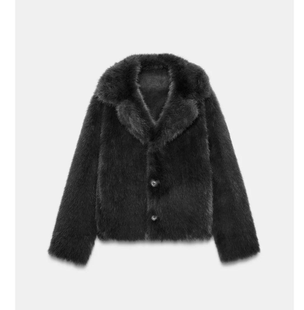 ZARA人気完売リバーシブルショートフェイクファーコート新品タグ付きM