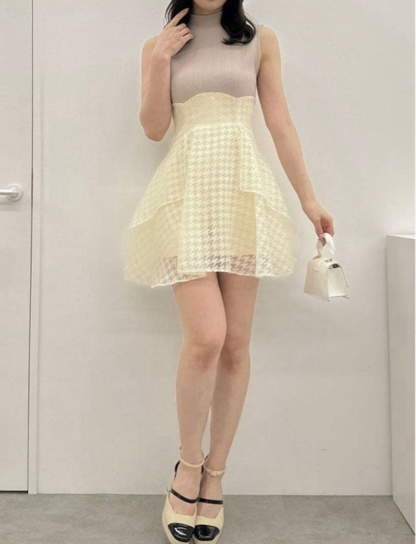 dazzlin バックリボンシアーミニコルセットワンピース