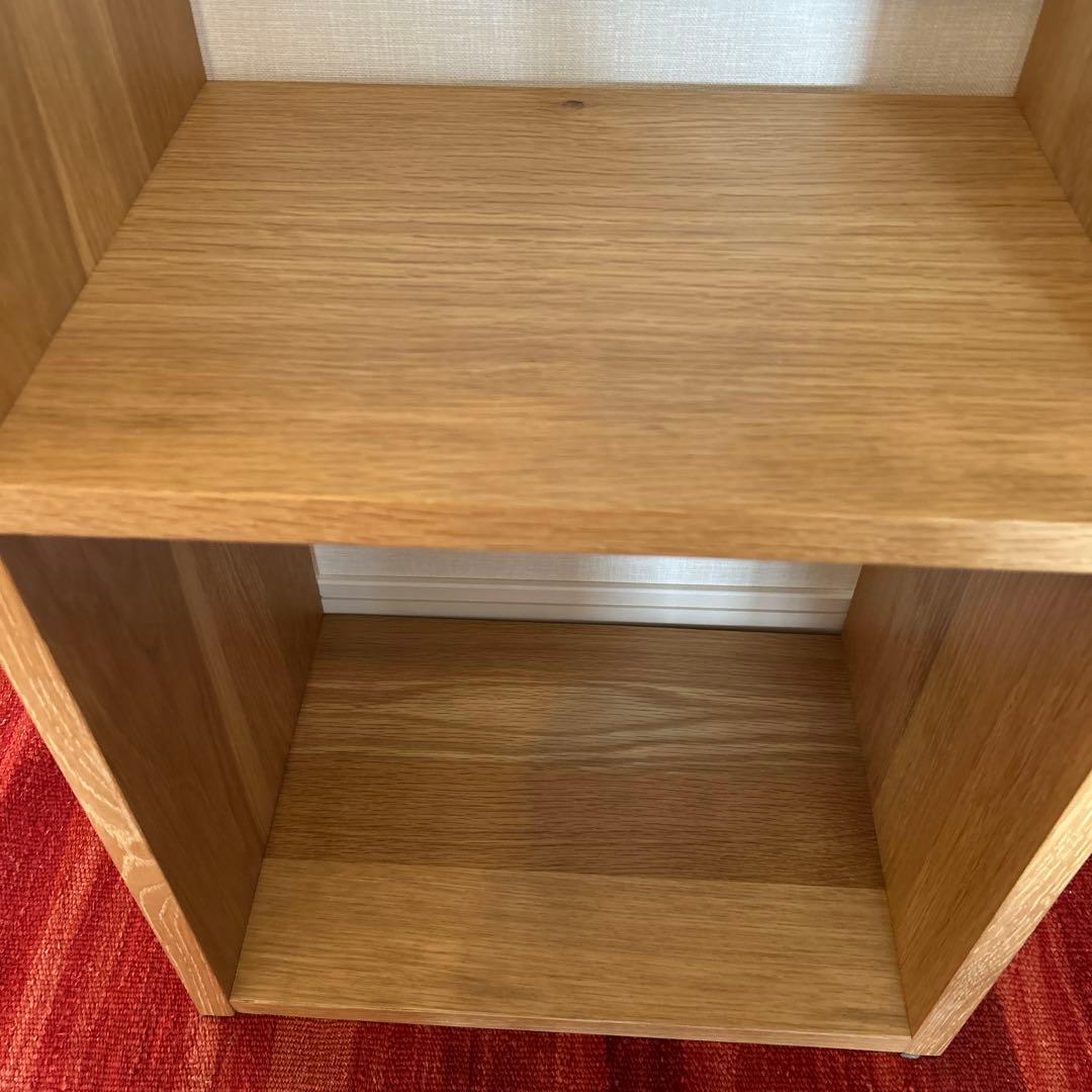 無印　スタッキングシェルフ3段　オーク材　【難あり】
