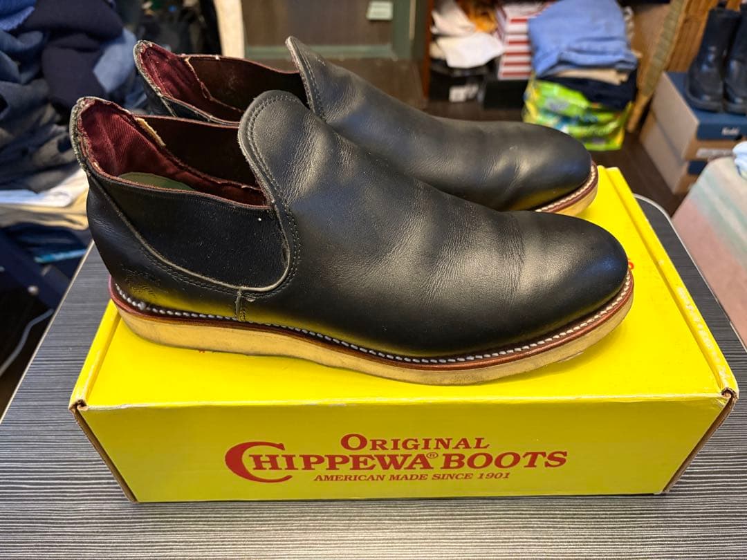 CHIPPEWA サイドゴアミッドカット　BOOTS ブラック