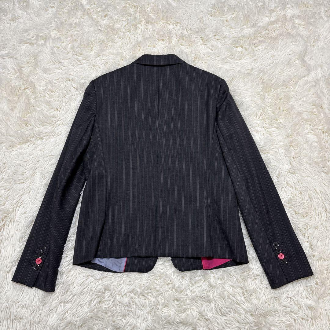 ピーエスポールスミス　セットアップ　ダークグレー　裏地派手　XL相当　42