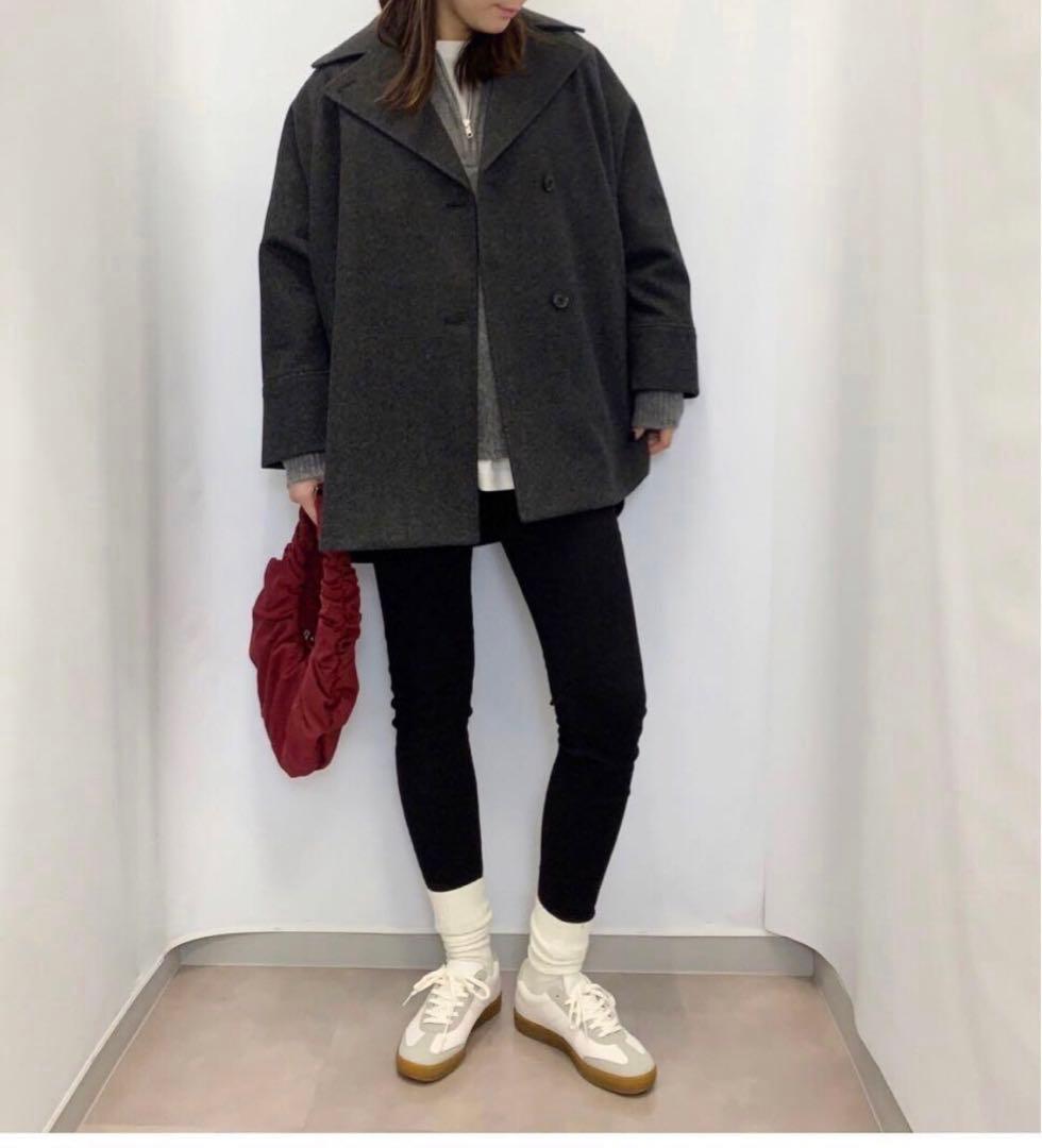 ぽ*可様 新品未使用　コージーメルトンケープコート　L GU