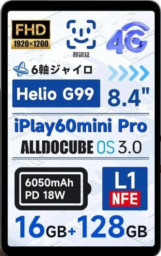 ALLDOCUBE iPlay60mini Pro 8.4インチ