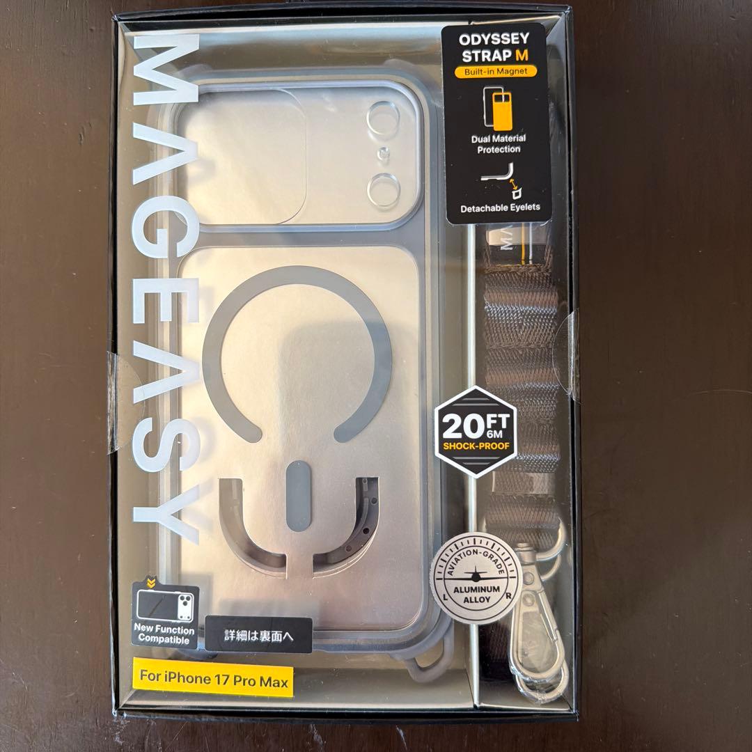 MagEasy iPhone17ProMax用対衝撃ケース+ネックストラップ