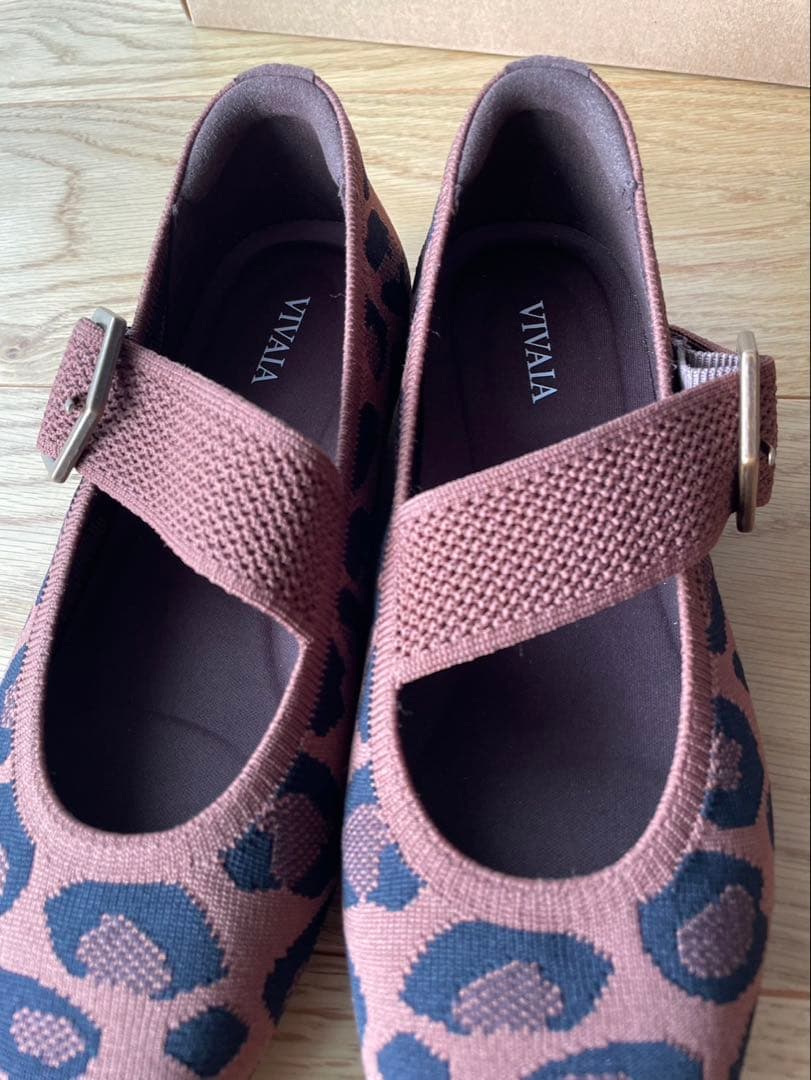 新品未使用　VIVAIA ヒョウ柄　メリージェーン　レオパード　37