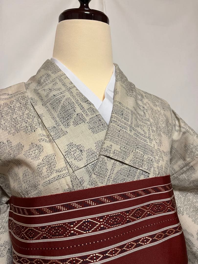 ☘️早い者勝ち☘️【国宝品】●国指定重要無形文化財●【本結城】●地機●120亀甲