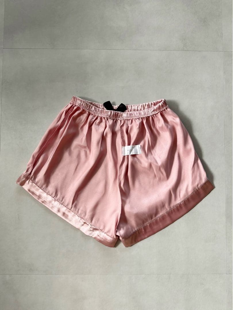 古着 vintage 90s ピンク リボン ホット サテン パンツ 美品