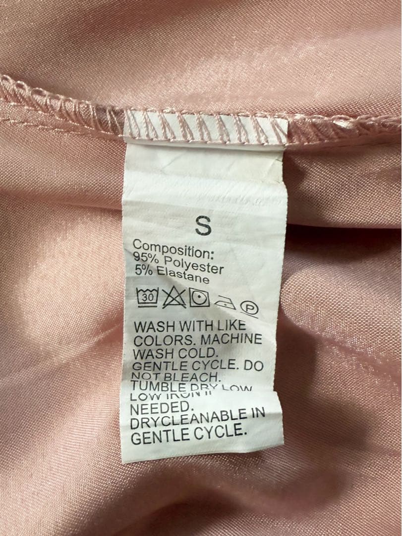 古着 vintage 90s ピンク リボン ホット サテン パンツ 美品