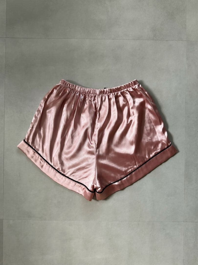 古着 vintage 90s ピンク リボン ホット サテン パンツ 美品