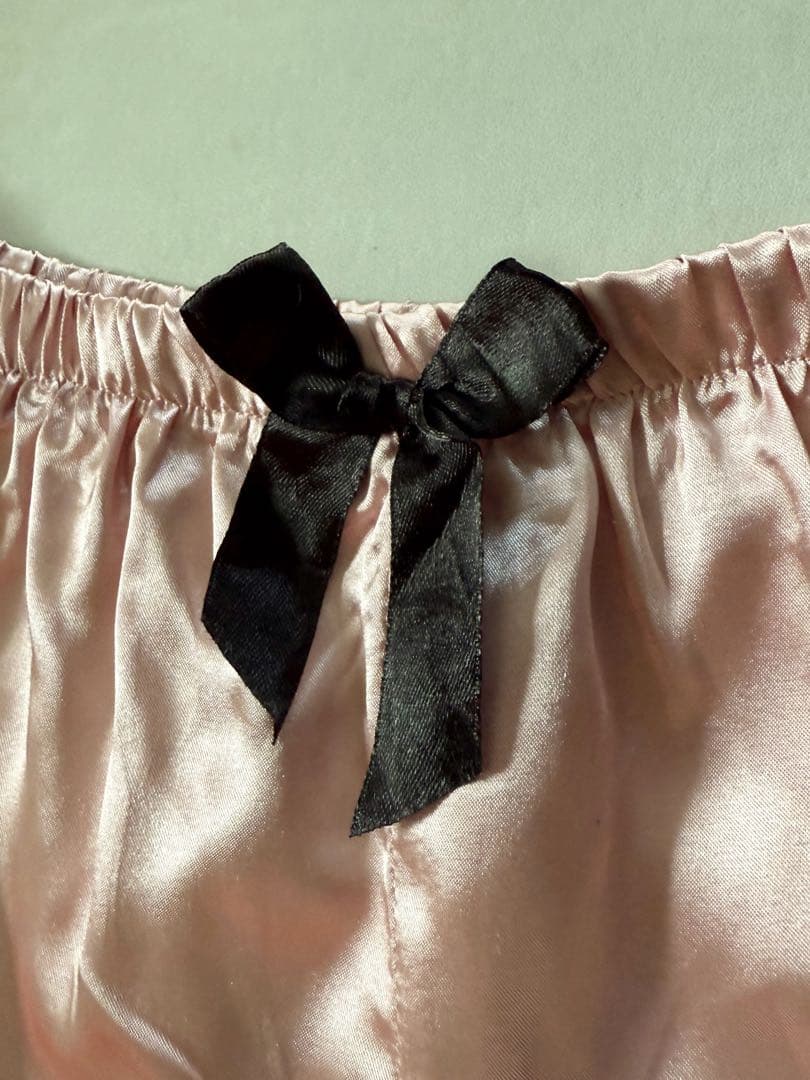 古着 vintage 90s ピンク リボン ホット サテン パンツ 美品