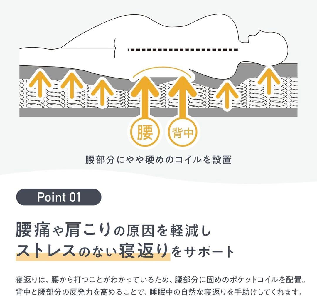 NELL (ネル) マットレス [シングル] 高密度コイル