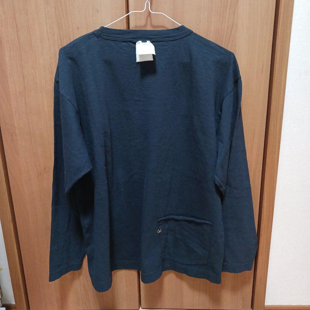 45R 長袖Tシャツ　日本製　コットン100　ネイビー　S