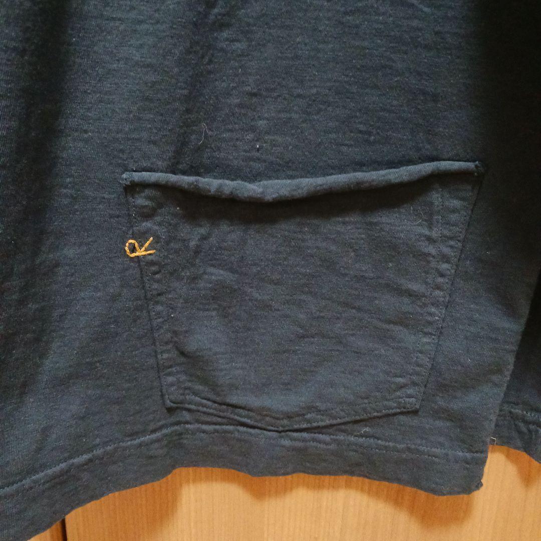 45R 長袖Tシャツ　日本製　コットン100　ネイビー　S