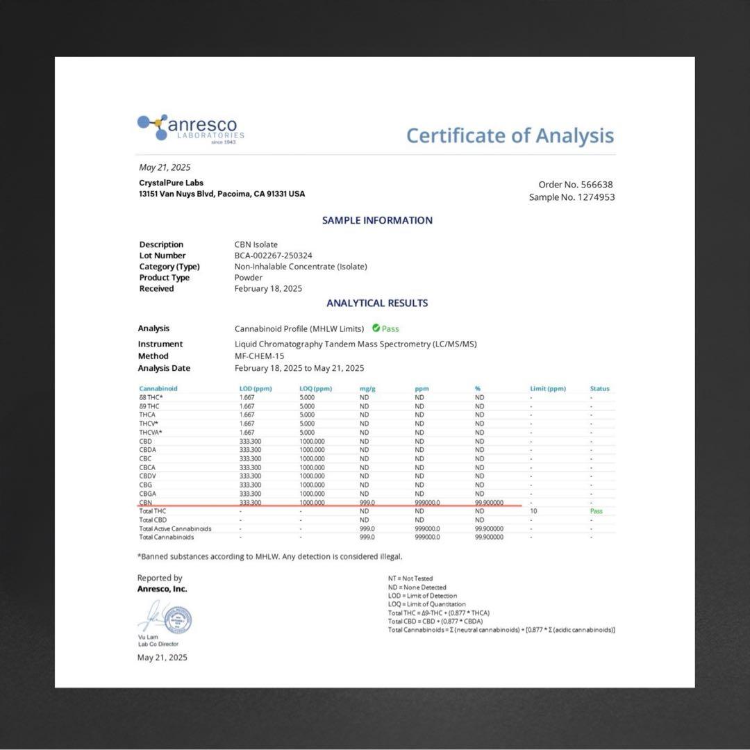 ［超高濃度］CBN アイソレート 100g 99.9%