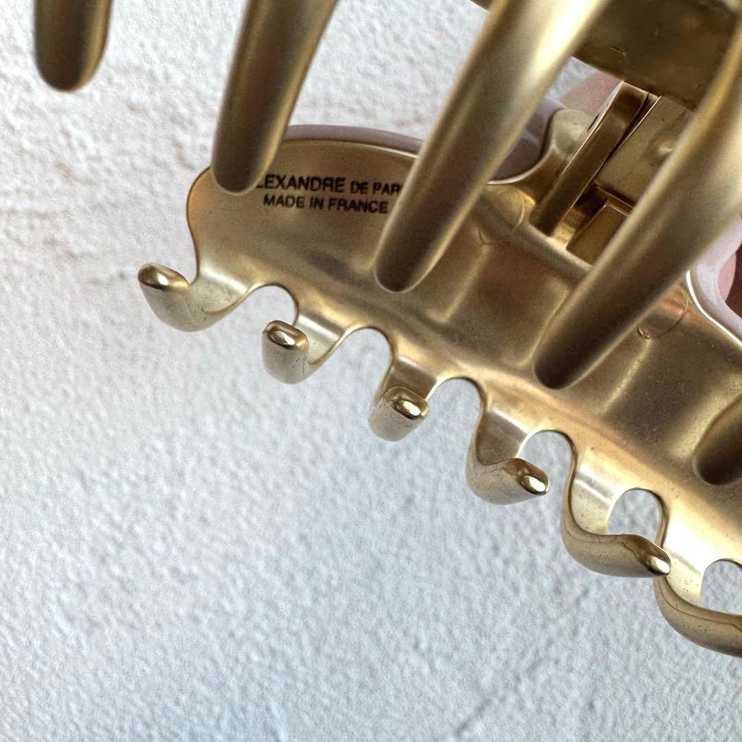 アレクサンドルドゥパリ ヴァンドーム M ヘアクリップ ゴールド ベージュ