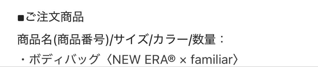 ボディバッグ　NEW ERA® familiar