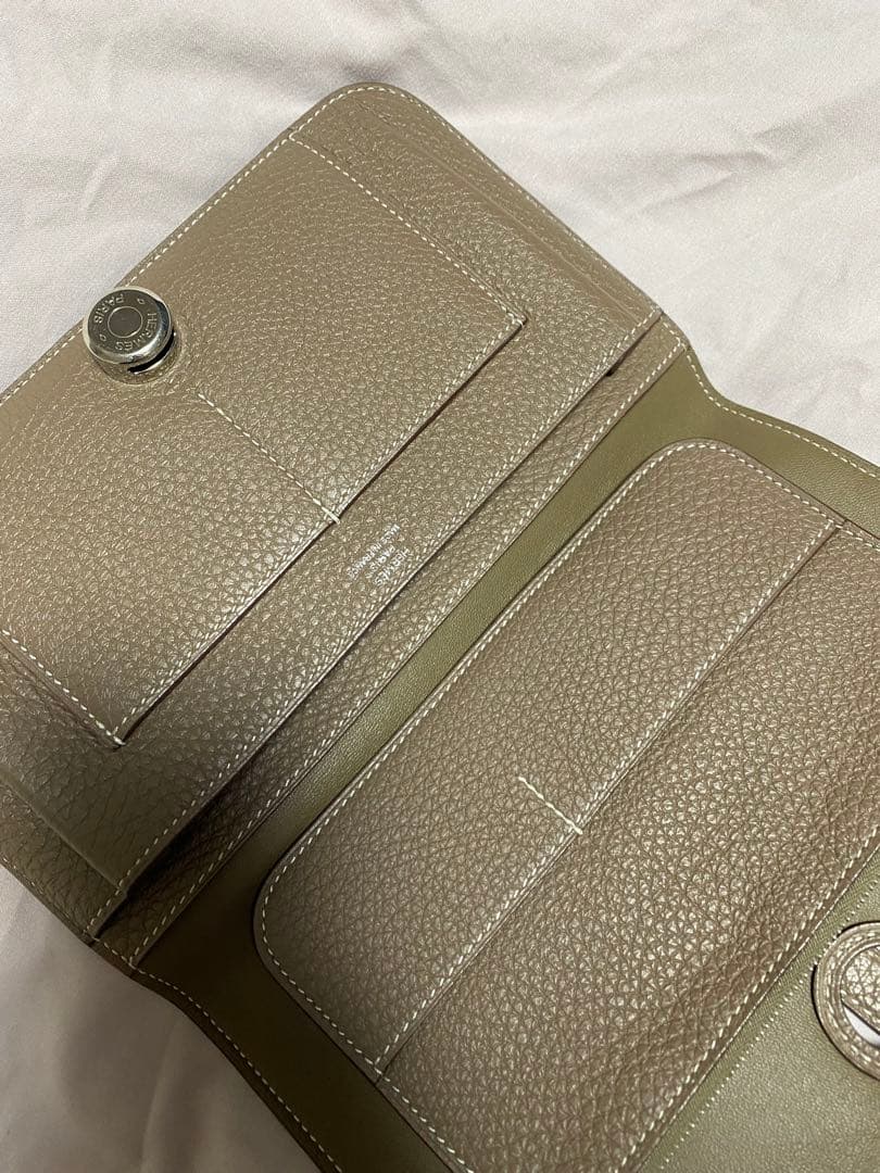 【美品】エルメス ドゴンGM ウォレット 財布 エトゥープ　HERMES